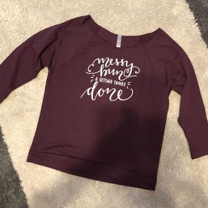 "Messy Bun & Getting Things Done" - 3/4 Shirt